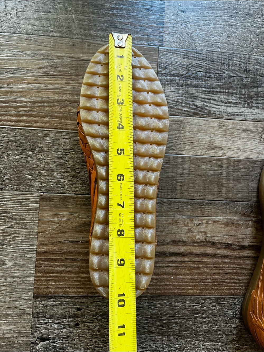 EUC Hand-Tooled Leather Moccasin Flats in Tan - Picture 4 of 5